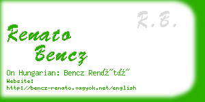renato bencz business card